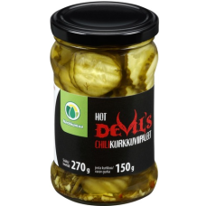 Резанные огурцы с перцем чили Devil's Chilikurkkuviipaleet 270/150г