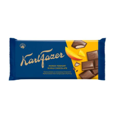 Плиточный шоколад Karl Fazer Mango с йогуртом 121г