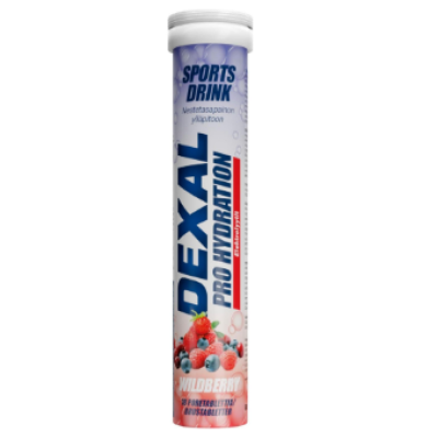 Шипучие таблетки для приготовления спортивного напитка Dexal Pro Hydration Wildberry 18шт