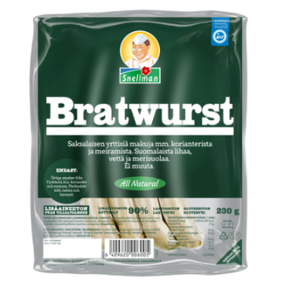 Колбаски для гриля Snellman Bratwurst 230г