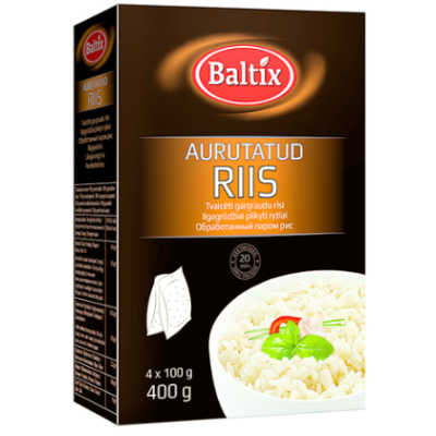 Пропаренный рис BALTIX Aurutatud riis 4 х 100 г в пакетиках 