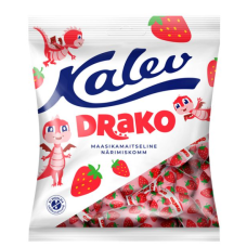 Конфеты жевательные Kalev Draakon 110г с клубникой