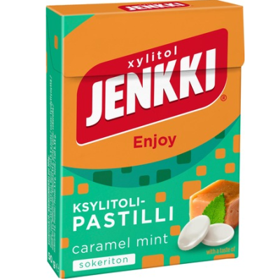 Жевательная пастилка с ксилитом Yankee Enjoy Caramel Mint 50г