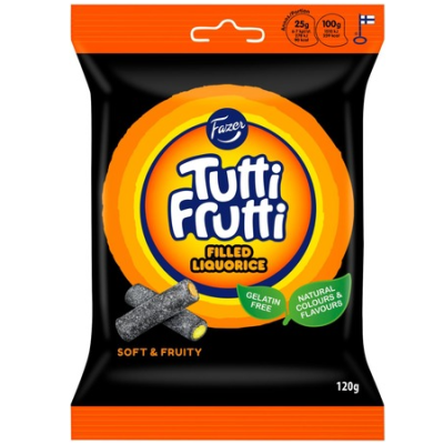 Конфеты Fazer Tutti Frutti с лакричным наполнителем 120 г