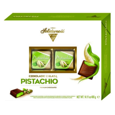 Шоколадные конфеты с фисташковым кремом Colian Praline Square Pistachio 400г