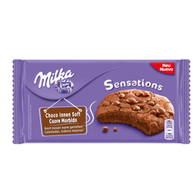 Печенье Milka Sensation с шоколадной начинкой 156г