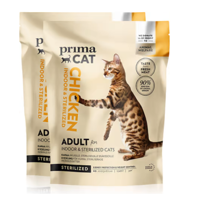 Сухой корм PrimaCat Chicken Для взрослых стерилизованных кошек 1,4 кг 