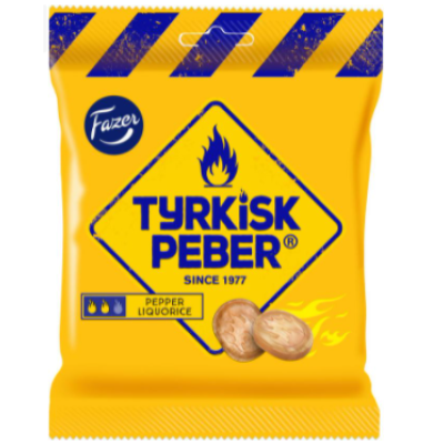 Конфеты Fazer Tyrkisk Peber Liquorice salmiakki 120г