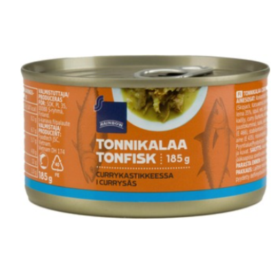 Тунец в соусе карри Rainbow Tonnikalaa Currykastikkeessa 185/74 г 