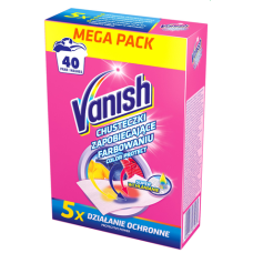 Салфетки для стирки сохраняющие цвет Vanish Color Prodect 20 шт до 40 стирок