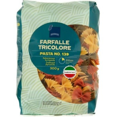 Макароны бабочки Rainbow Farfalle tricolore kolmivarinen 500г