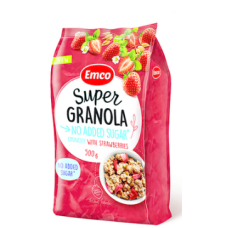 Мюсли с клубникой без добавления сахара EMCO Super Granola 500г