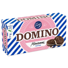 Темное какао-печенье Fazer Domino Marianne Toffee 350г с начинкой со вкусом ириски Marianne 