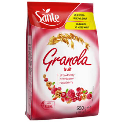 Хрустящие мюсли с красными ягодами SANTE Granola Premium 350г