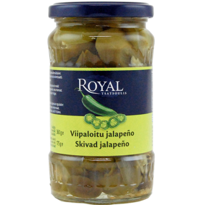 Нарезанный зеленый халапеньо Royal Viipaloitu Vihrea Jalapeno 360/175г