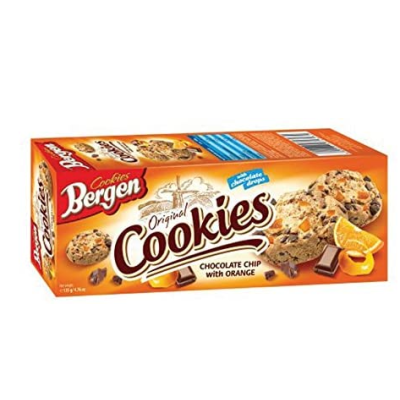 Печенье Bergen Original cookies 135г с кусочками шоколада и апельсиновой цедрой