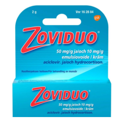 Крем эмульсия против герпеса ZOVIDUO 50/10 mg/g 2г  