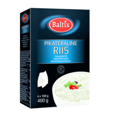 Рис длиннозерный BALTIX Pikateraline riis  4 х 100 г в пакетиках