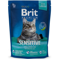 Сухой корм Brit Premium Sensitive для чувствительных кошек 300г баранина рис