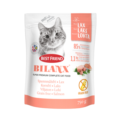 Корм для кошек Best Friend Bilanx Viljaton Lohi 750г лосось без зерновых