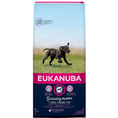 Корм для щенков Eukanuba Growing Puppy Large Breed 15кг