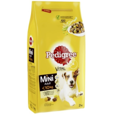 Сухой корм Pedigree Mini <10 кг Kanaa Ja Kasviksia 2кг курица и овощи  