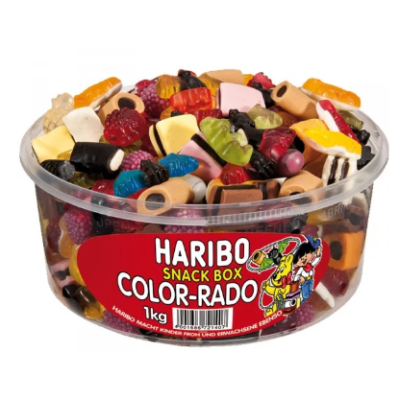 Жевательные конфеты Haribo Round Color Rado 1000г в банке