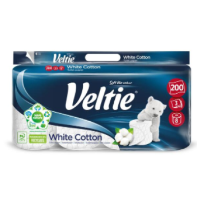 Туалетная бумага 3-х слойная Veltie Wc-Paperi Excell Cotton 8шт