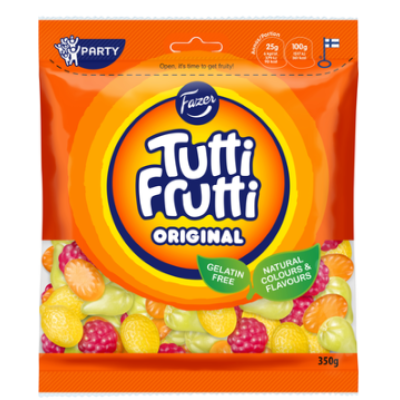 Жевательные конфеты Fazer Tutti Frutti Original 350г ассорти