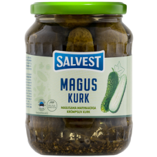 Огурцы в сладком маринаде SALVEST Magus kurk 675/360г