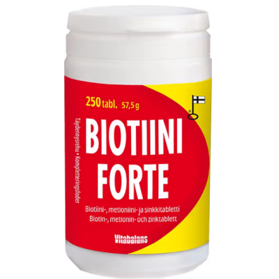 Добавка для здоровье шерсти и кожи Vitabalans Biotin Forte 250 таблеток