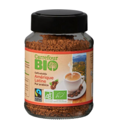 Кофе растворимый Carrefour Bio Cafe Amerique Latine Pur Arabica 100 г