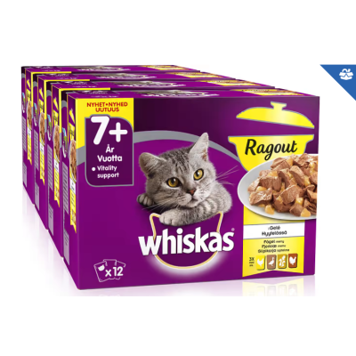 Влажный корм для кошек Рагу из птицы в желе Whiskas 7+ 85 г 48шт