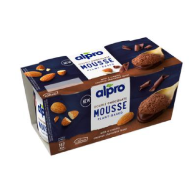 Шоколадно-миндальный мусс Alpro с кокосово-шоколадной прослойкой 2х70г