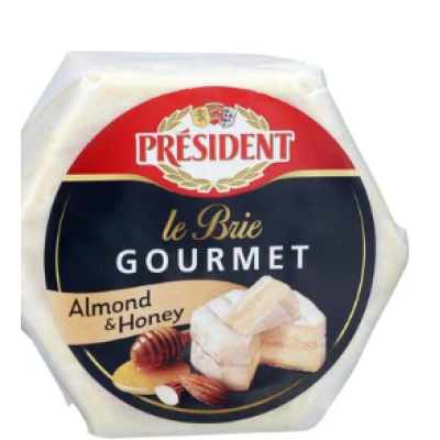 Сыр с плесенью President le Brie Gourmet Manteli & Hunaja 165 г Миндаль и мед