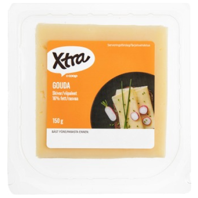 Сыр в нарезке Xtra Gouda 16% 150г