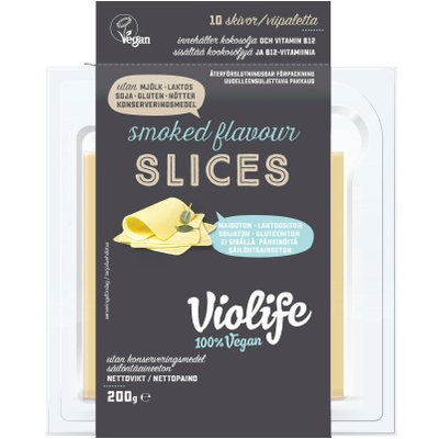 Веганский сыр Violife 100% Vegan Smoked Flavour Slices  с копченым вкусом 200 г