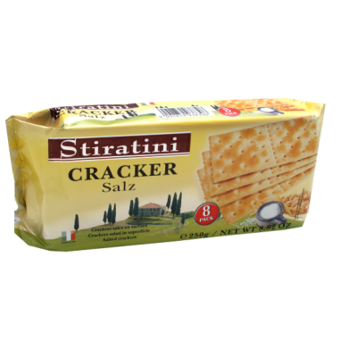 Крекеры Stiratini Crackers Salz 250г с солью в мягкой упаковке