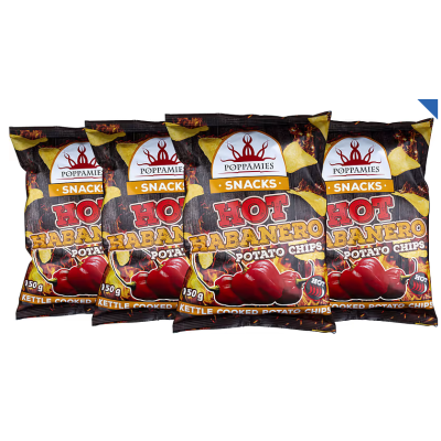 Картофельные чипсы Poppamies Hot Habanero 4 x 150 г