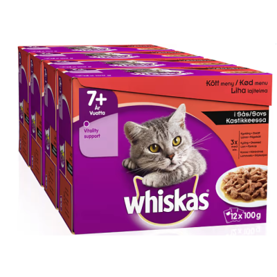 Традиционное мясное ассорти в соусе Whiskas 7+ 100 г 48шт