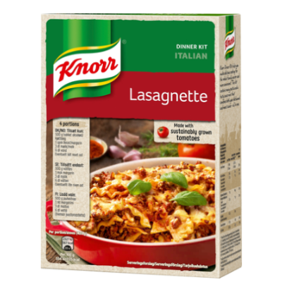 Лазанья листы и ингредиенты для соуса KNORR Lasagnette 273 г 