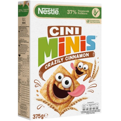 Подушечки цельнозерновые со вкусом корицы Nestle Cini Minis 375г