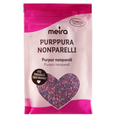 Украшение для торта и десертов Meira Purppura nonparelli 60г фиолетовые шарики