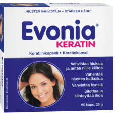 Витамины для поврежденных волос Evonia Keratin + Biotin 60 капсул