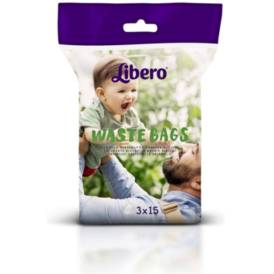 Пакеты для грязных подгузников Libero Waste Bags 45шт