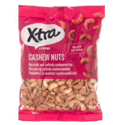 Орехи кешью соленые и жареные X-tra Cashew nuts 400г