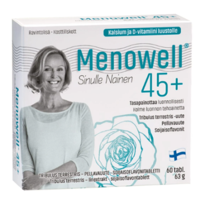 Препарат при менопаузе Menowell 45+ 60 таблеток