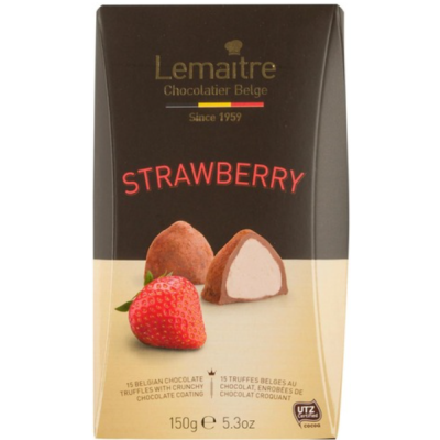 Конфеты трюфели с клубникой Lemaitre Strawberry Double Coated Tryffeli 150г