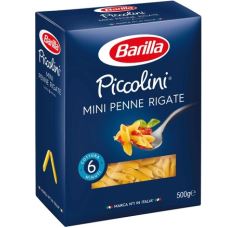 Паста Barilla Piccolini Mini Penne Rigate из твердых сортов пшеницы 500 г