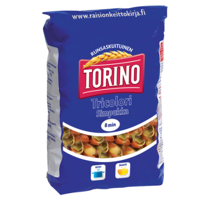 Цветные ракушки Torino tricolori simpukkapasta 425г